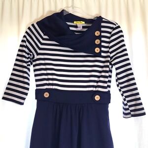 Yellow Star nautical Dress, Size M (fits small)